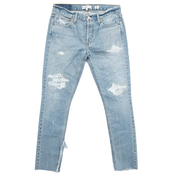 Revolve Re/Done Originals Low Rise Light Repair Skinny Size 29 - Picture 1 of 15